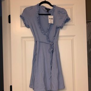 Light blue wrap around dress